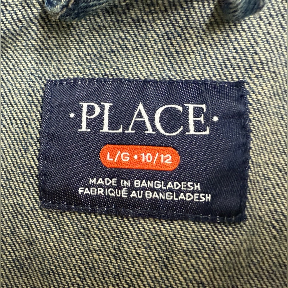Children’s place denim jacket kids size large 10/12 - Picture 3 of 10